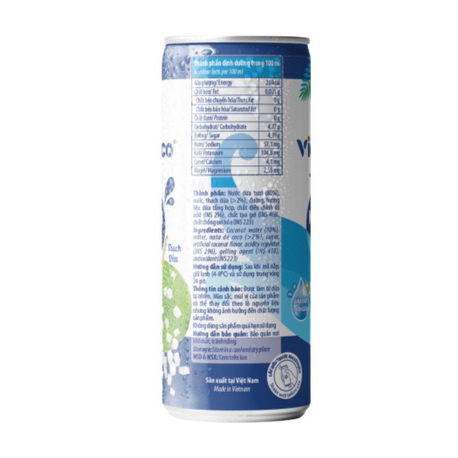 Nước dừa tươi vietcoco lon 240ml 0